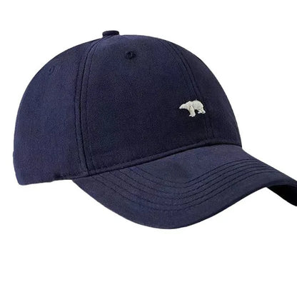 Polar Bear Embroidery Sun Hat Cotton Baseball Cap Lightweight