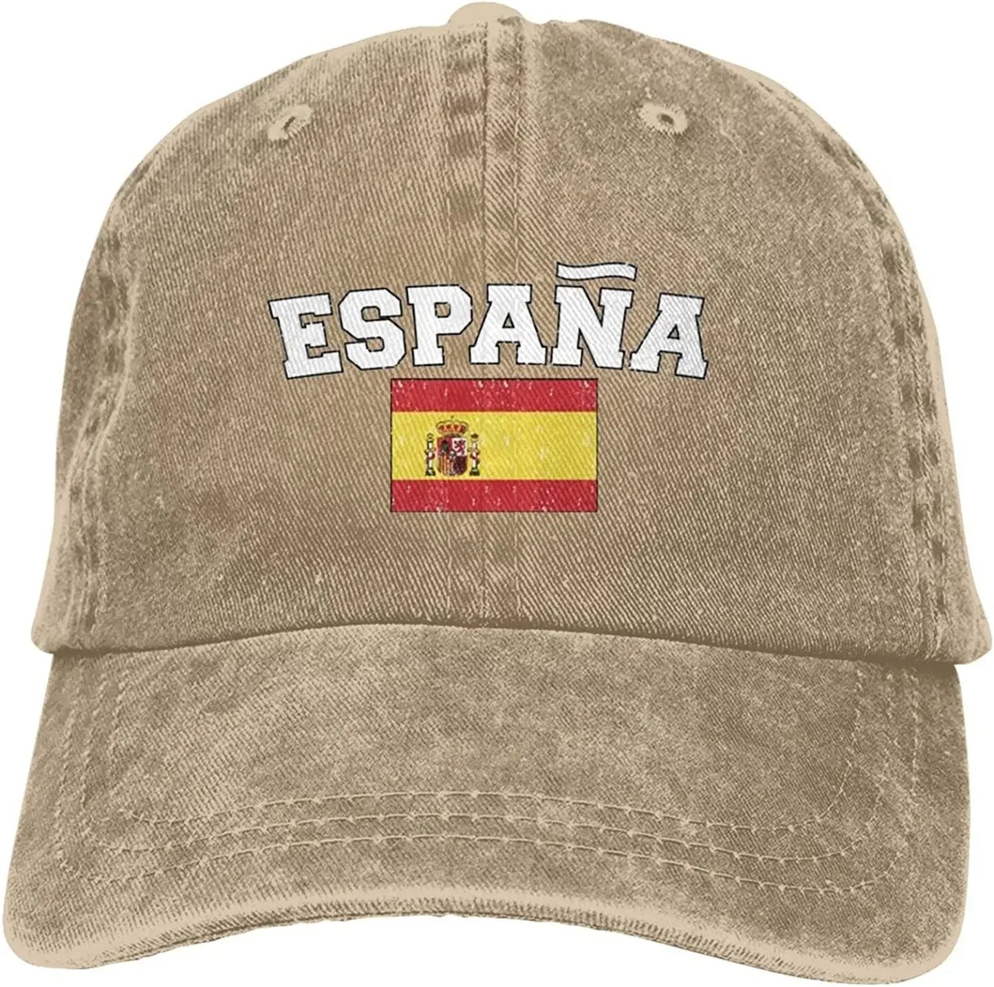Espana Flag of Spain Spanish Denim Hats for Mens Womens Baseball Caps