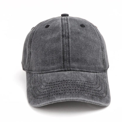 Vintage Wash Cotton Baseball Cap Unisex Plain Soft Crown Sun Visor Dad Hat