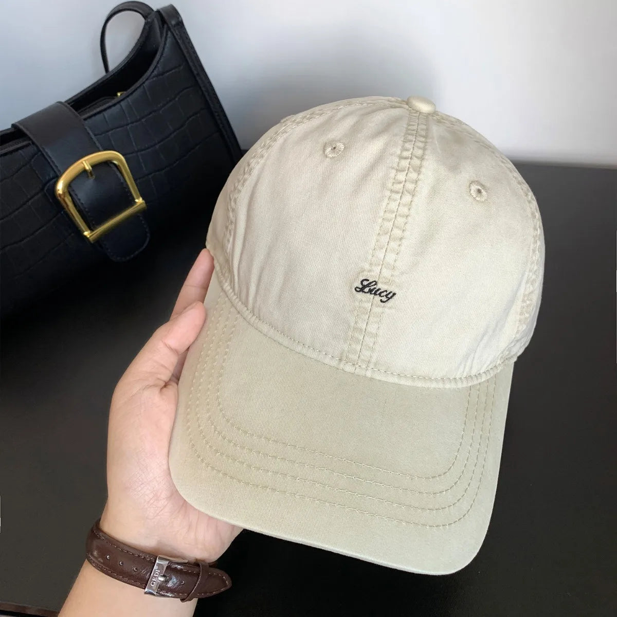 Retro Cotton Baseball Caps Spring Summer Letter Embroidery Sun Hats For Men & Women