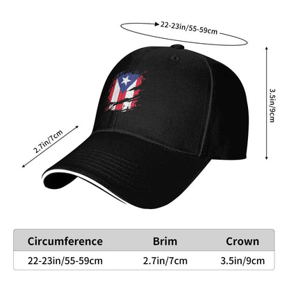 Puerto Rico Flag Print Cap Outdoor Baseball Caps Men's Hats Women's
