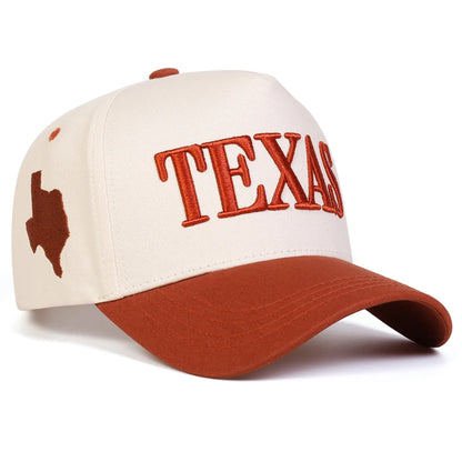 Unisex Texas Letter Embroidery Baseball Caps Spring Autumn