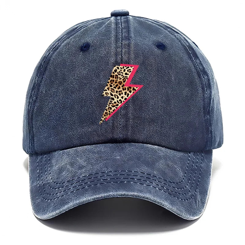 Leopard Lightning Style Printed Baseball Hat