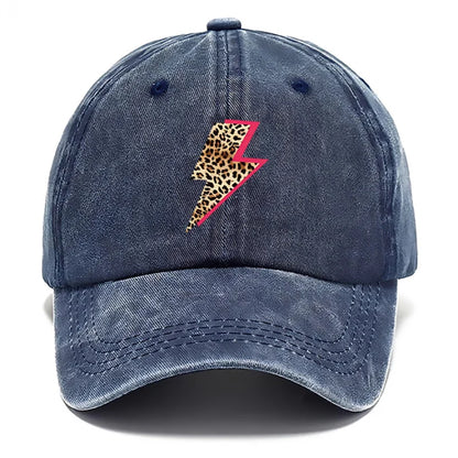 Leopard Lightning Style Printed Baseball Hat
