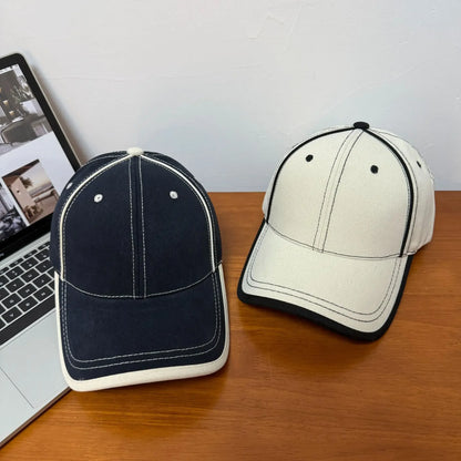 Korean Light Plate Contrasting Color Baseball Cap Fashion Shows Small Face