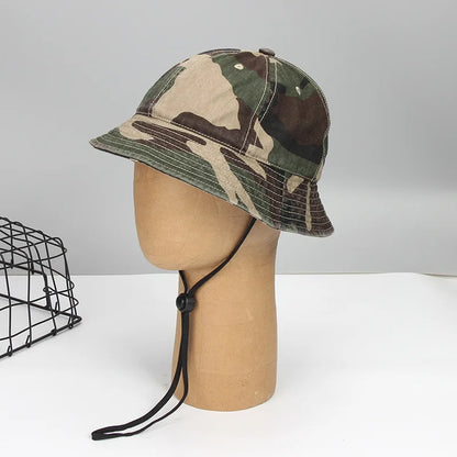 Camouflage Cotton Round Top 6 Panel Fisherman Hats