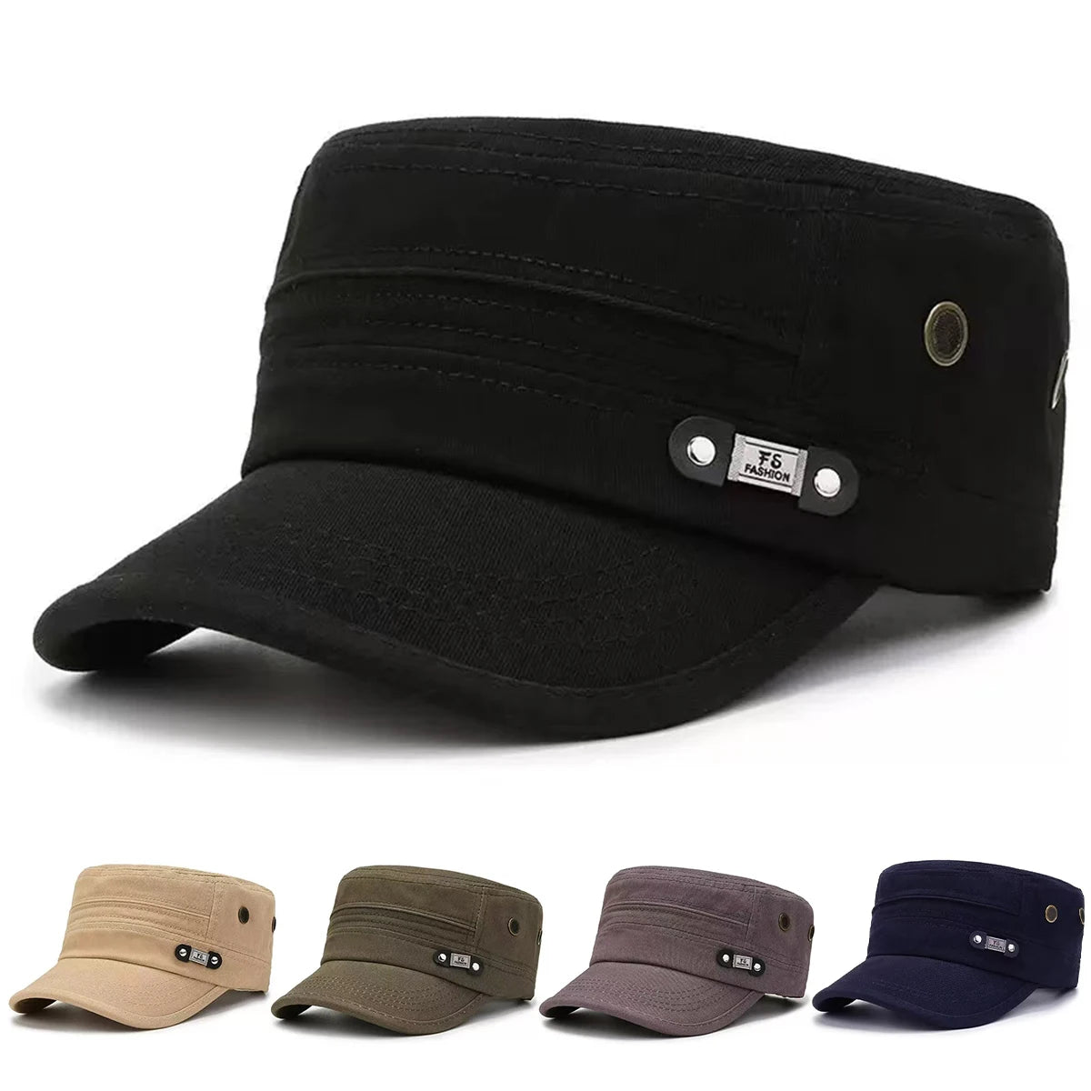 Unisex FS Fashion Label Military Cap Spring Autumn