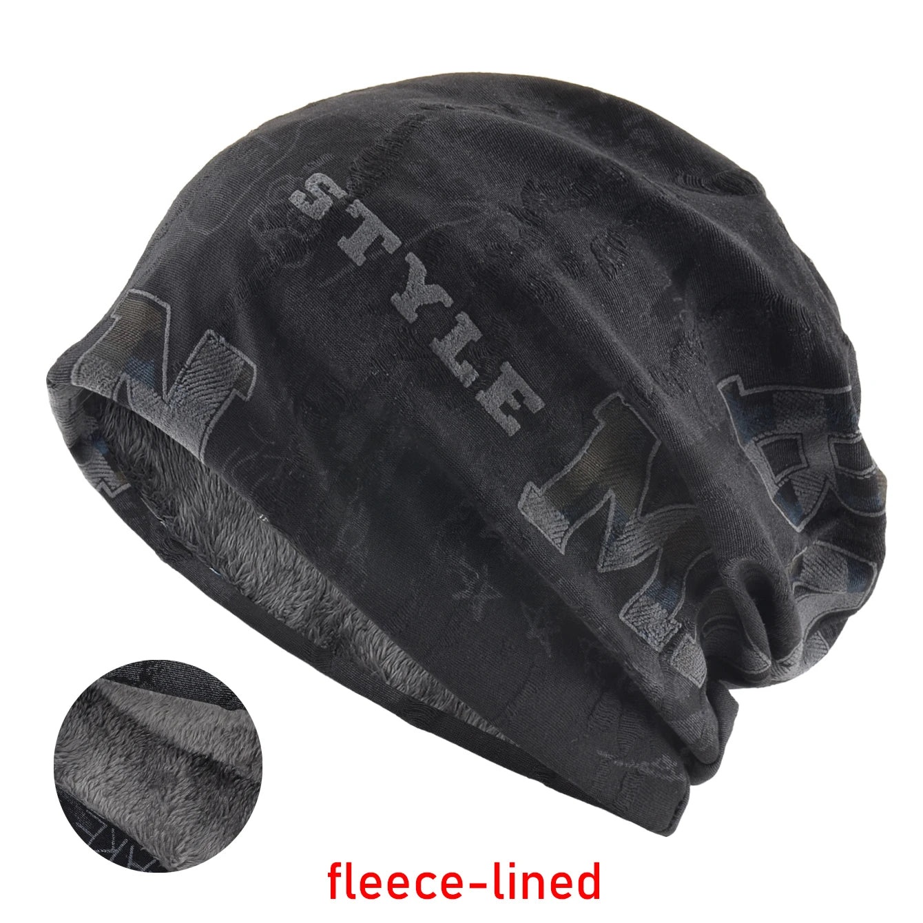 Letter Print Beanie Hat For Women Men Vintage