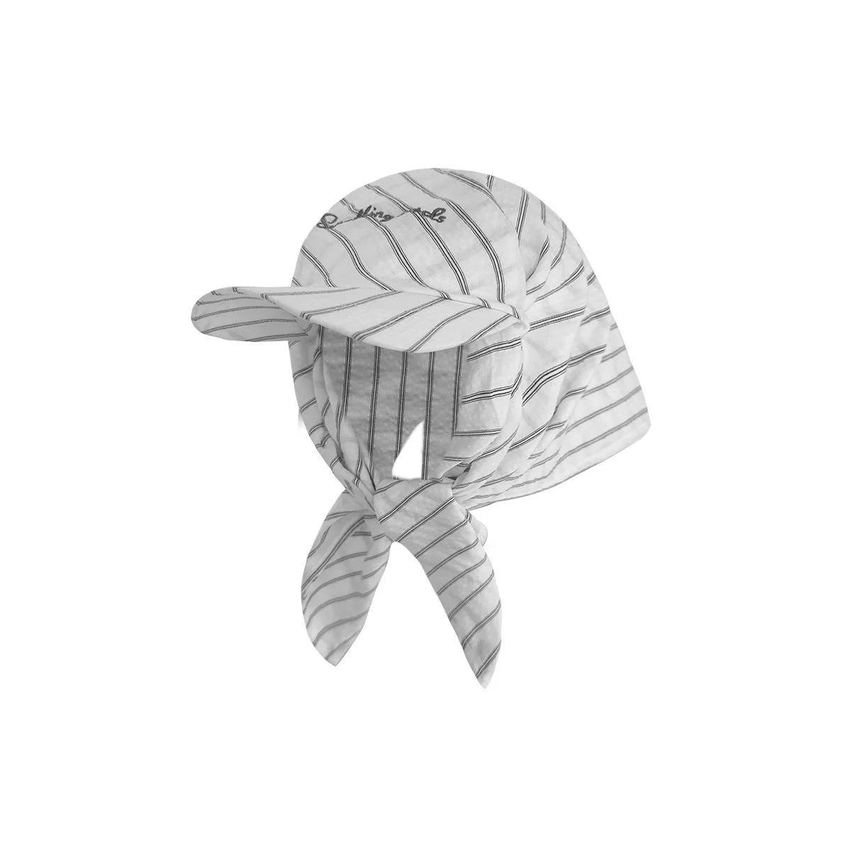 Vintage Plaid Strap Headscarf Hat Sunscreen Baseball Cap