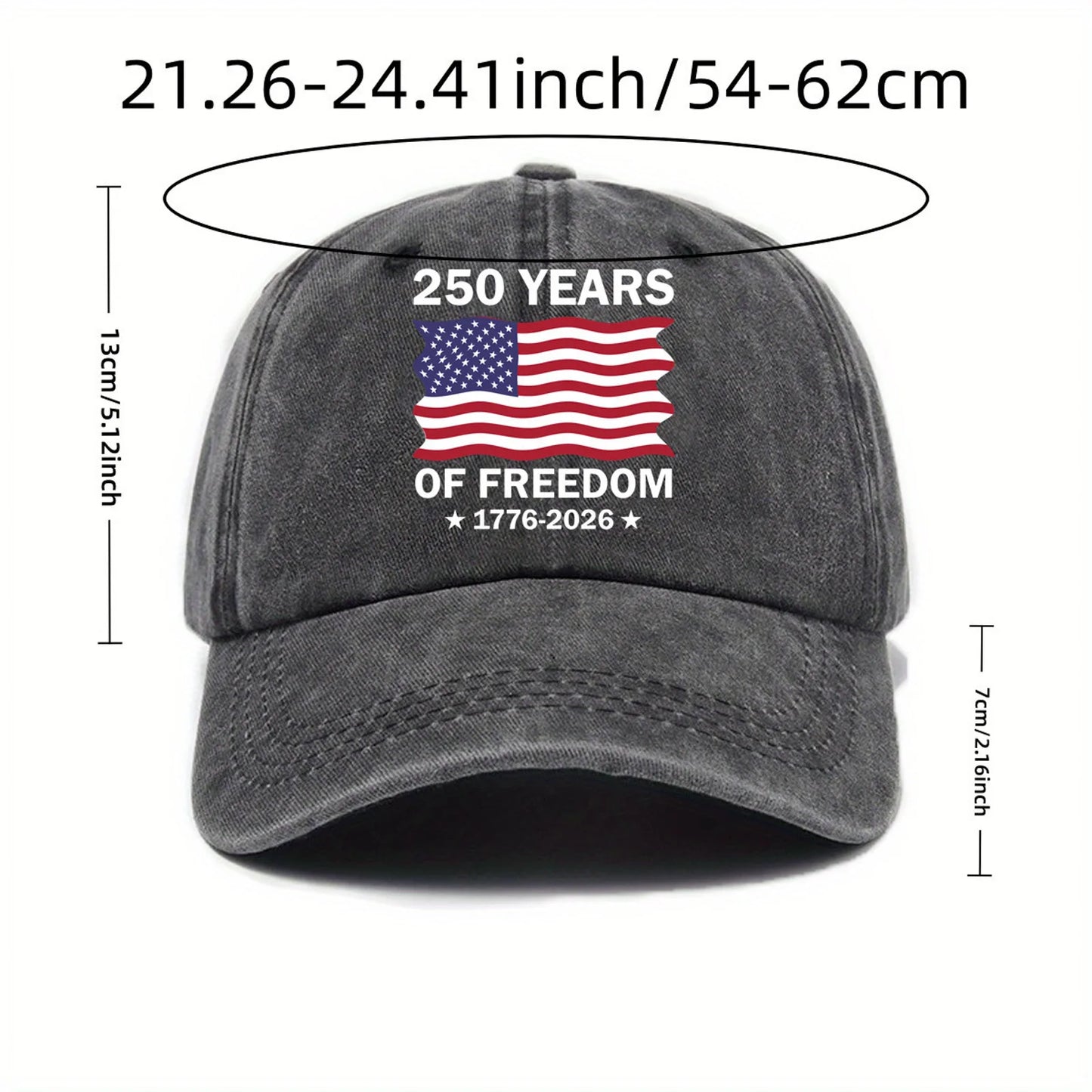 Hot Baseball Cap Classic Style Independence Day 250th Anniversary