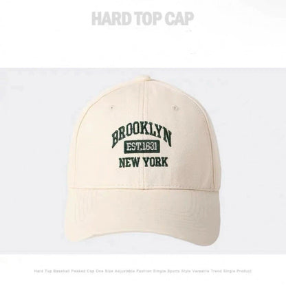 Fashion BROOKLYN Baseball Cotton Adjustable Snapback Hat Embroidery Cap Hip Hop Outdoor Casual Sun Hats