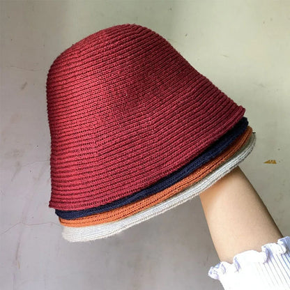 Hip Hop Korean Thicken Warmer Knitted Autumn Felt Wool Hat Bucket Hat
