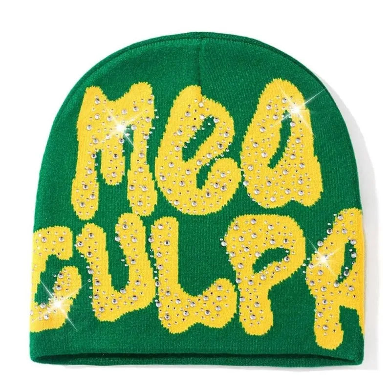 Soft Stretch Knitted Slouchy Cap For Casual Spring & Autumn Wear