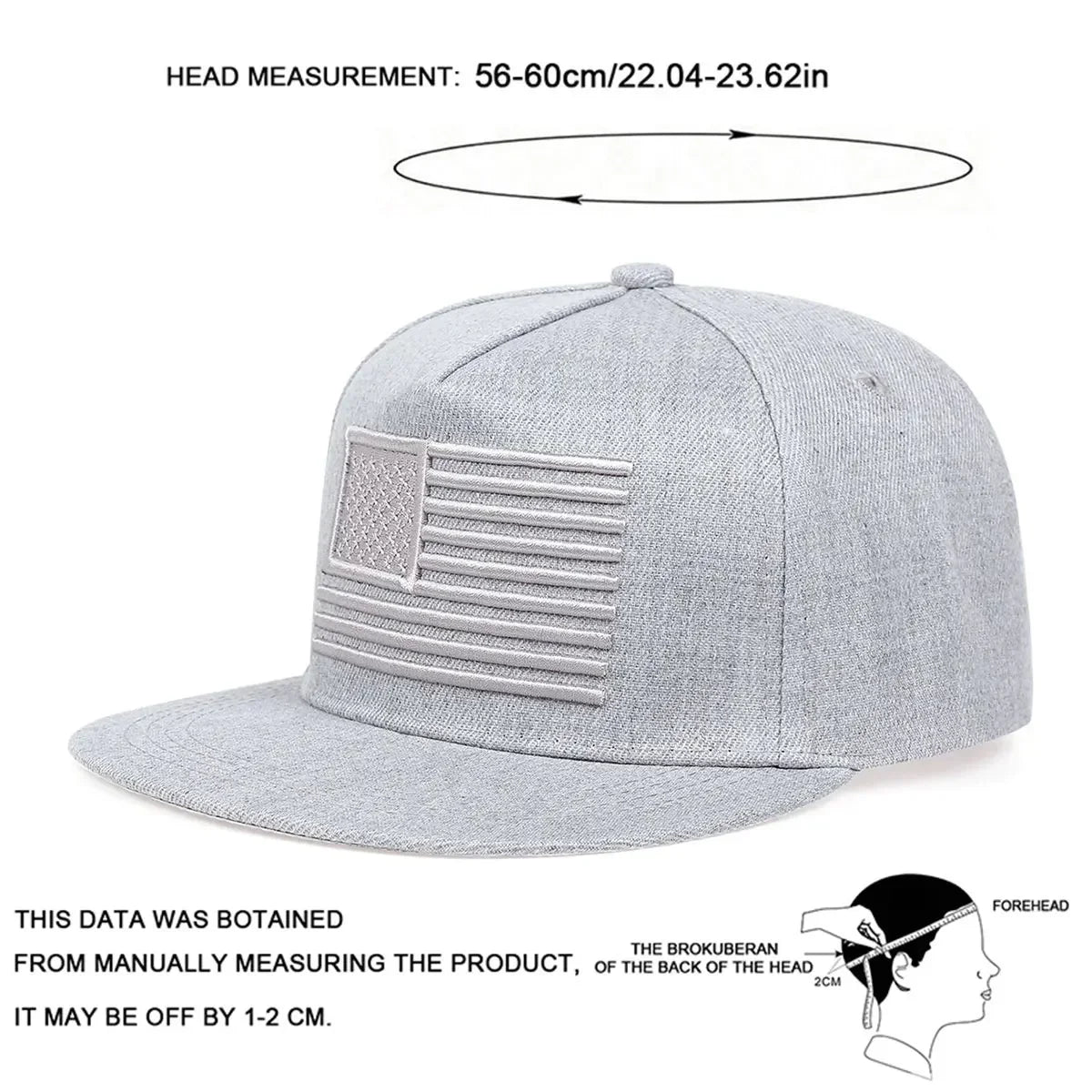 Unisex American Flag Embroidery Hip-hop Hats Spring And Autumn