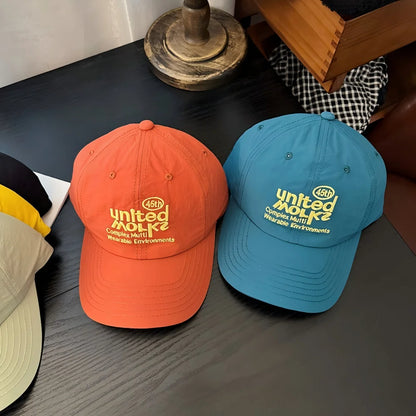 Letter Design Quick Dry Face Slimming Baseball Cap