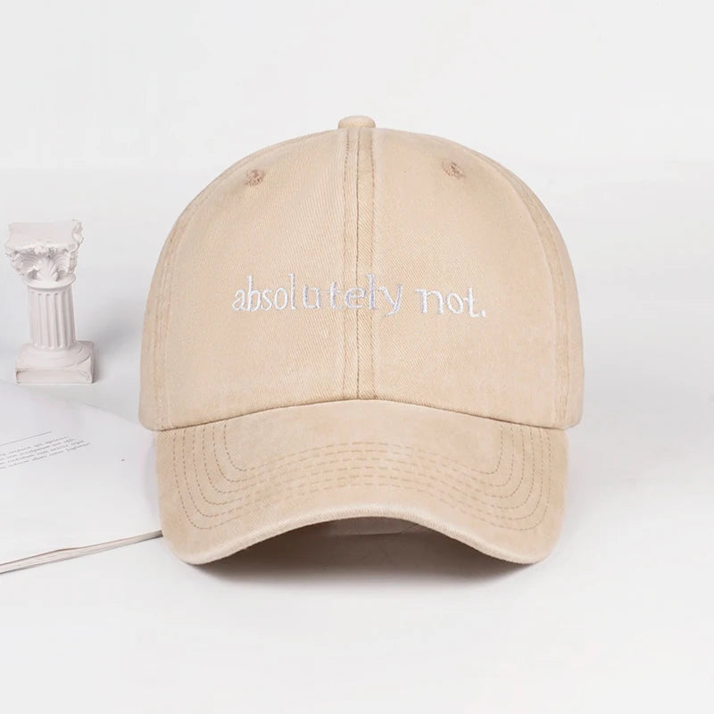 MLFO Absolutely Not Embroidered Washed Baseball Cap Lightweight Breathable and Adjustable Unisex Hat