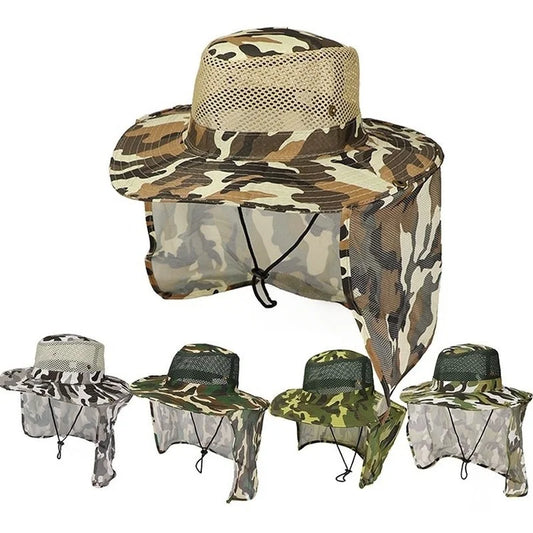 Man Breathable Mesh Fishing Camouflage Cap Beach Hats