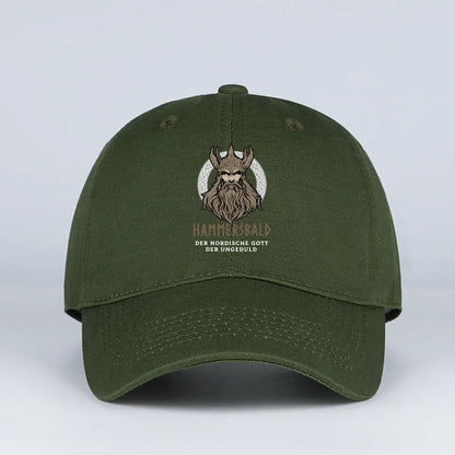 Hammers Bald Printed Baseball Cap Soft Comfortable Lightweight Breathable Adjustable Retro Viking Style