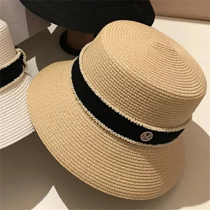 Sun Protection Straw Hat French Elegant Outdoor Beach Travel