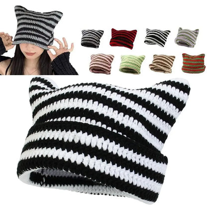 Casual Cute Cat Ears Japanese Beanie Hat