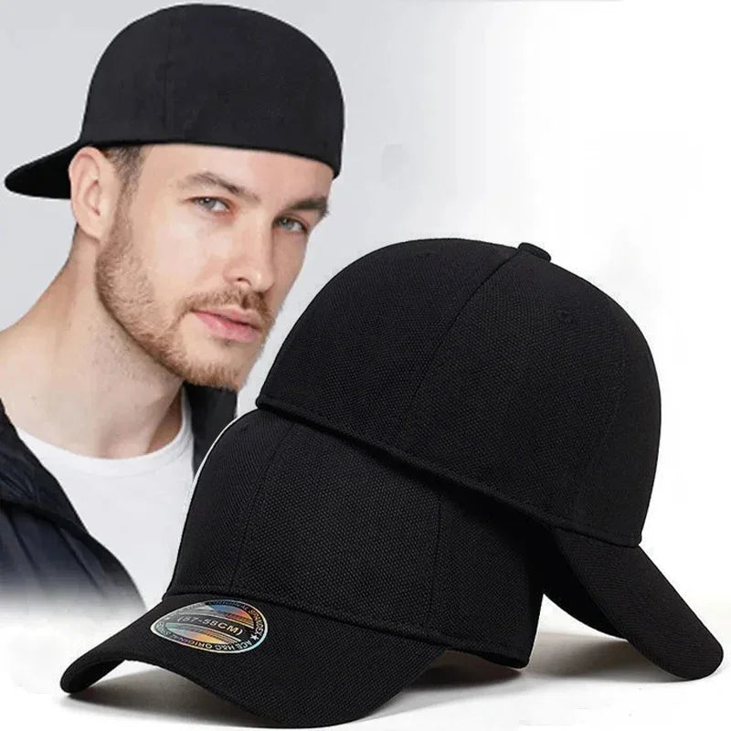 High Quality Baseball Cap Fitted Closed Full Cap Outdoor Breathable Sports Sun Trucker Hat Gorras Hombre