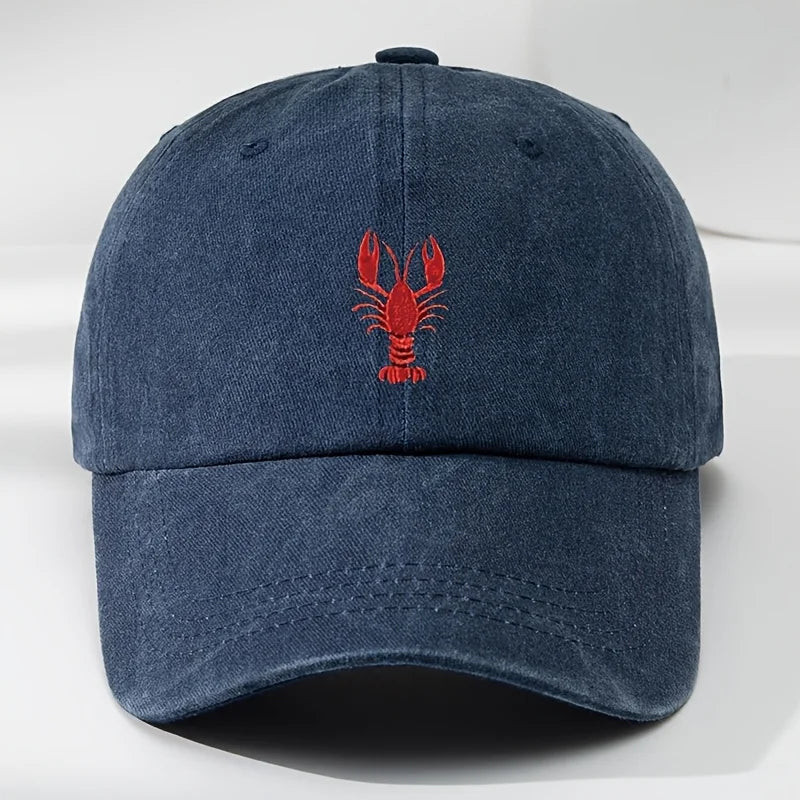 1pc Unisex Leisure Fun Lobster Embroidered Baseball Caps