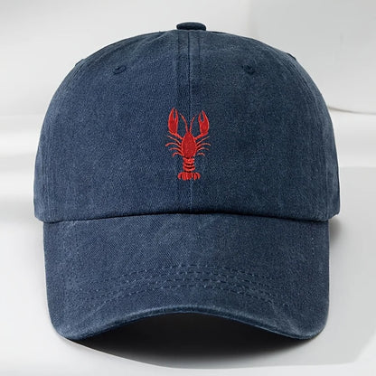 1pc Unisex Leisure Fun Lobster Embroidered Baseball Caps