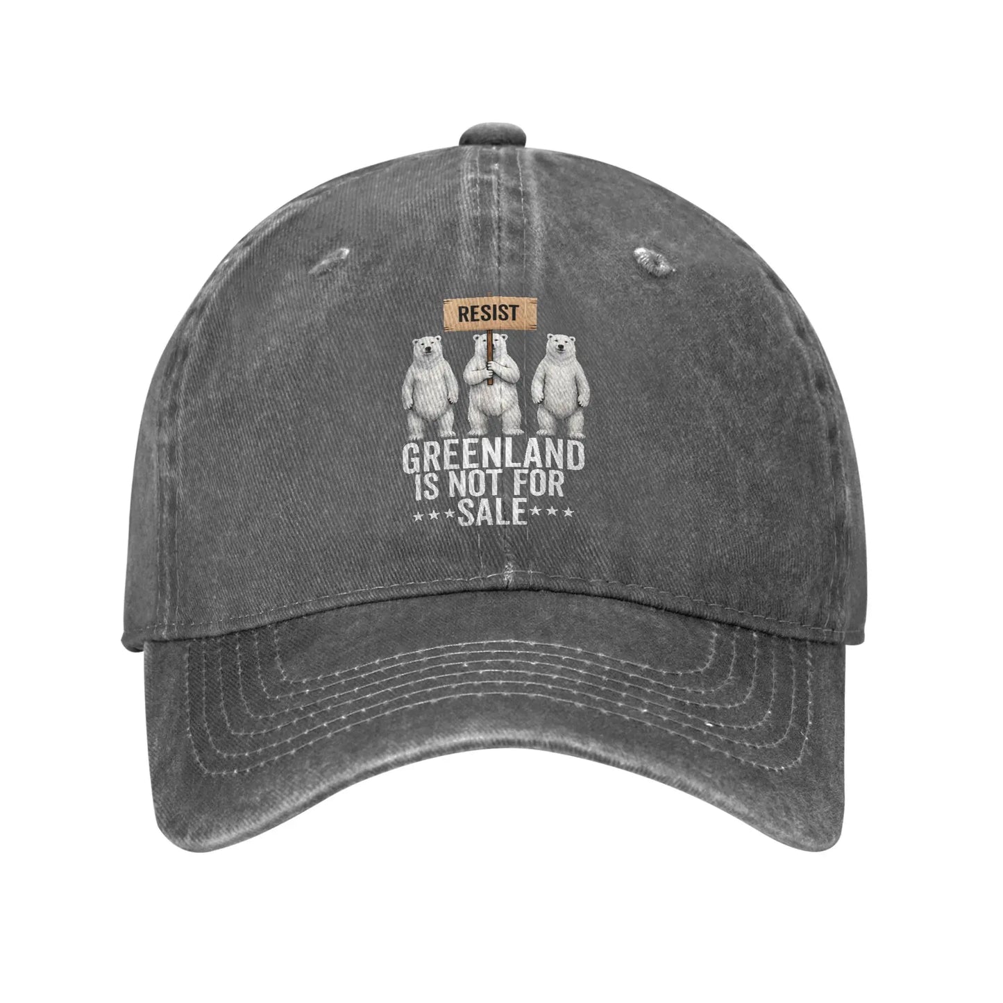 Greenland Is Not For Sale Polar Bear Greenland Denmark Sun Baseball Cap