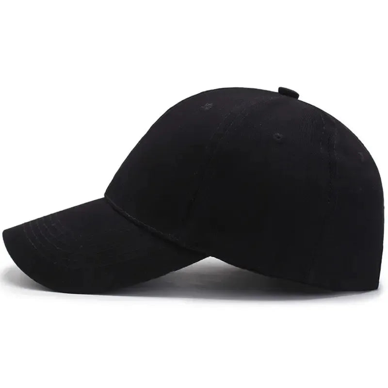 Black Baseball Cap for Men & Women - Cotton Sports Hat for Casual Summer Wear