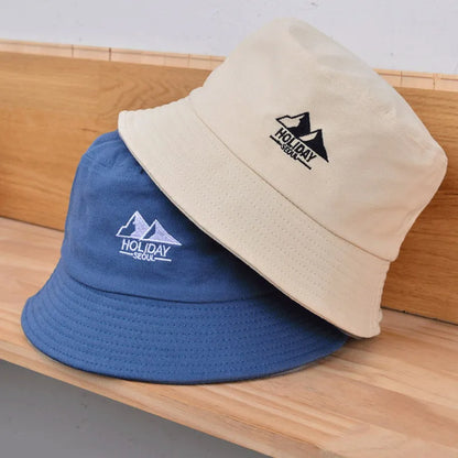 Embroidery Cotton Bucket Hat For Men Summer