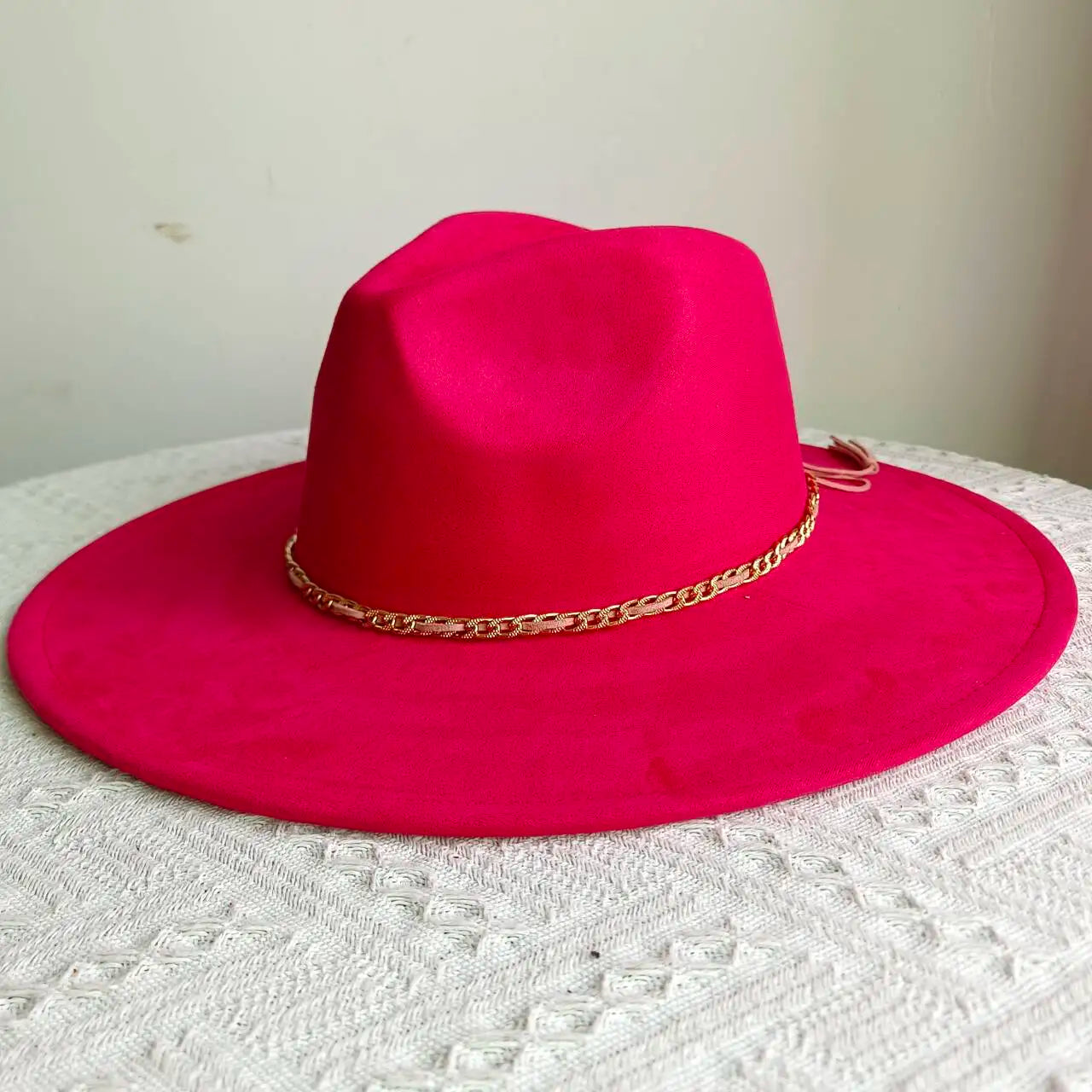 New Free People Rancher Suede Wide Brim Hat Felt Jazz Hat, Classic Church Hat