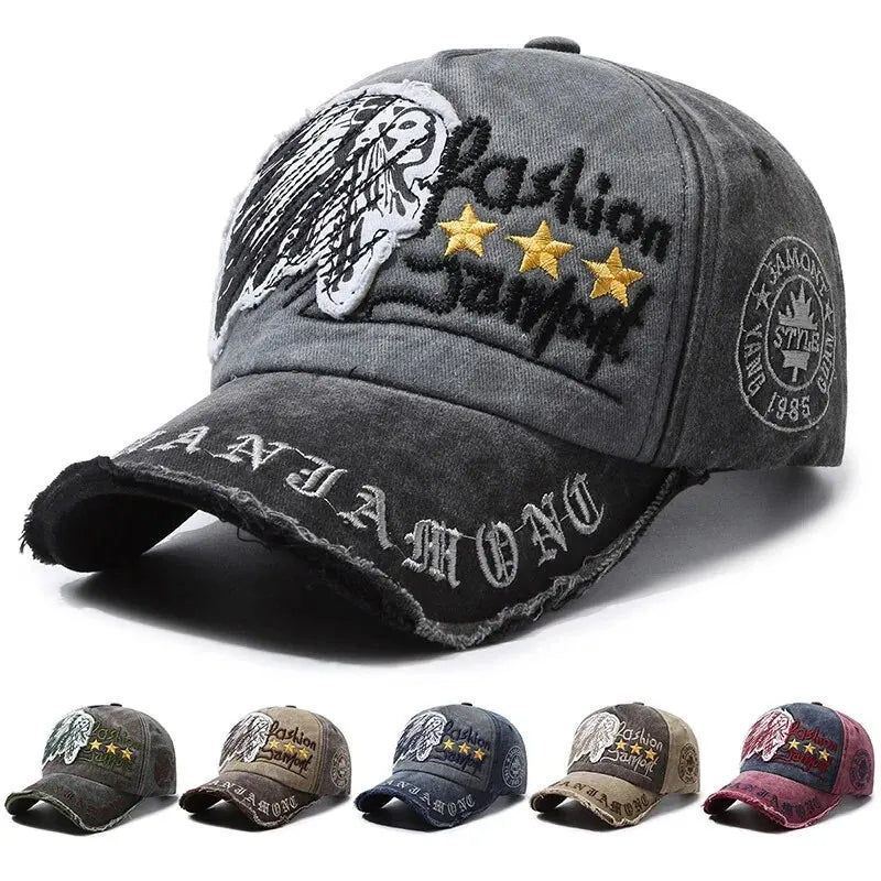 Four Seasons New Baseball Cap Retro Distressed Casual Outdoor