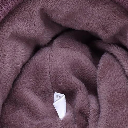 Elderly Women Plush Thick Warm Hair Cap
