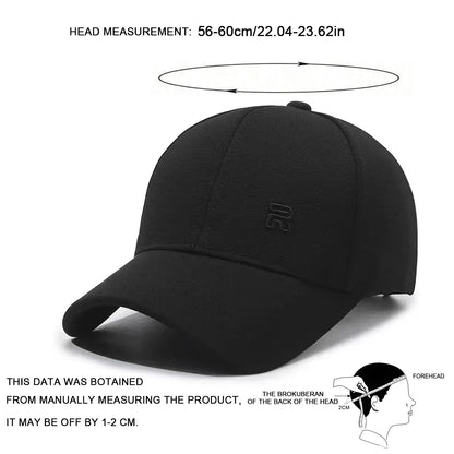 Unisex R Letter Embroidery Baseball Caps Spring Autumn Outdoor