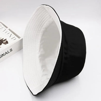 Double-Sided Bucket Hat for Women Men Summer Wide-brim Fisherman Cap