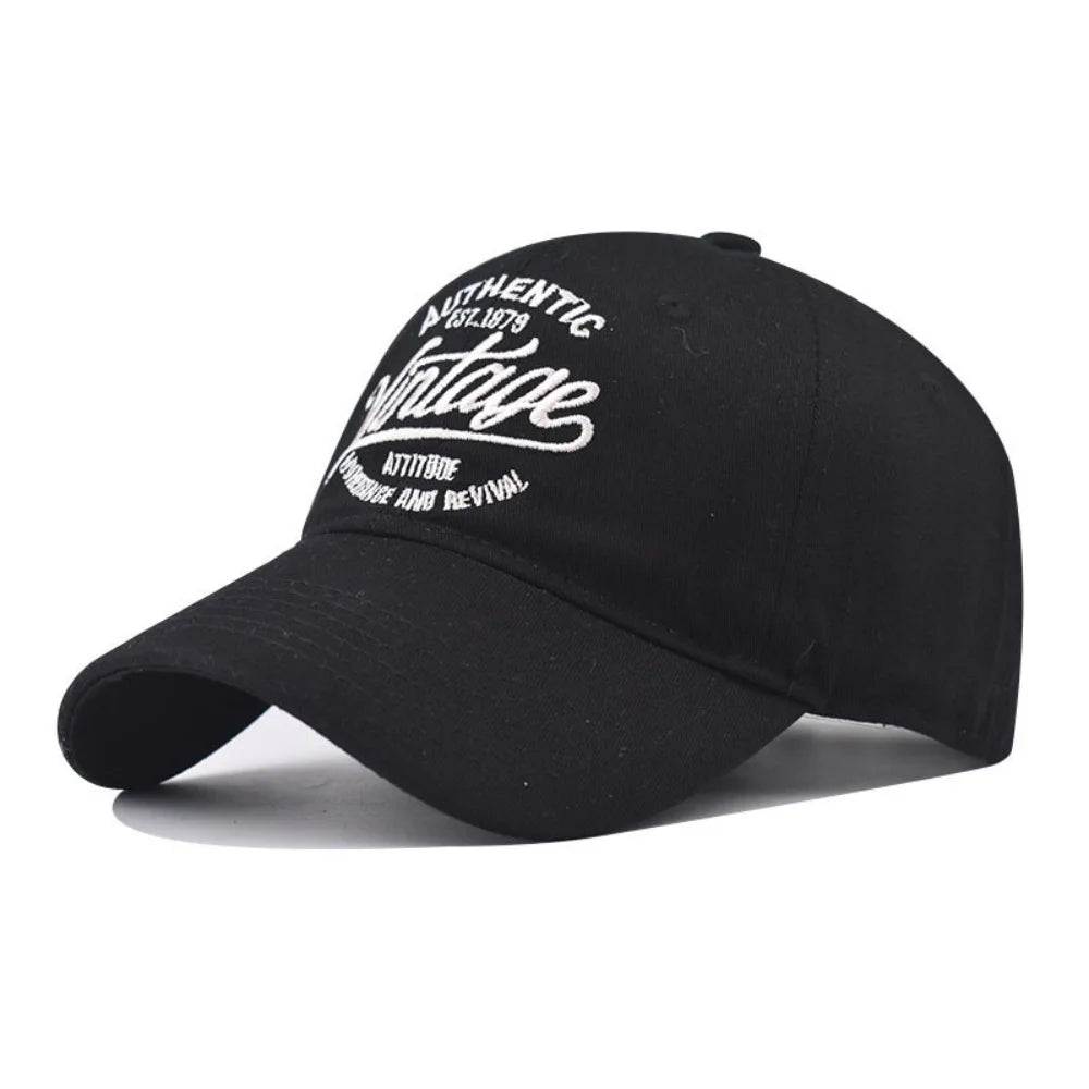 American  vintage Letter Embroidered Baseball Cap for Men Women