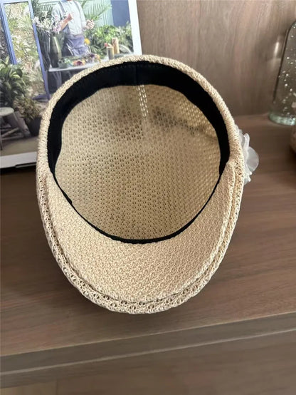 Knitted Lady Forward Cap Women Leisure Visors Hat