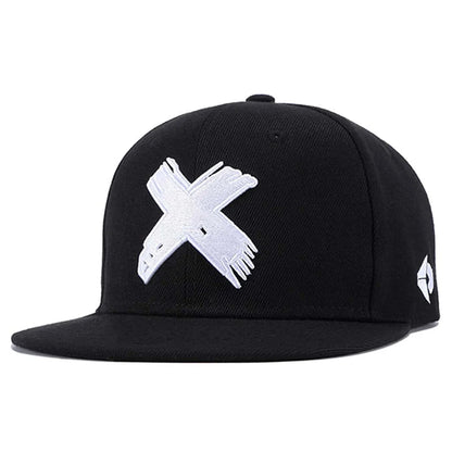 Unisex X Letter Embroidery Hip-Hop Hats Spring Autumn