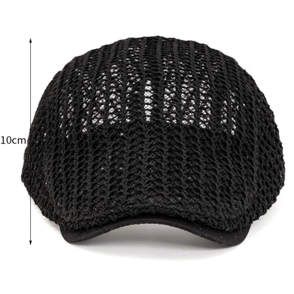 Berets Spring Summer Breathable Mesh Cap