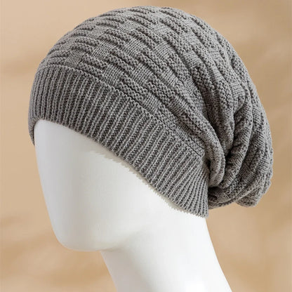 Unisex Slouchy Winter Hat Long Size Knitted Hat Casual Beanies For Men & Women