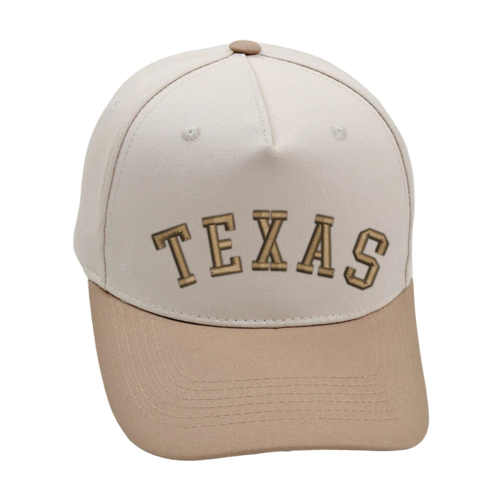 Texas Trucker Hat 3D Embroidery Two Tone Baseball Cap