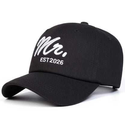 Unisex MR. EST 2026 Letter Embroidery Baseball Caps Spring Autumn