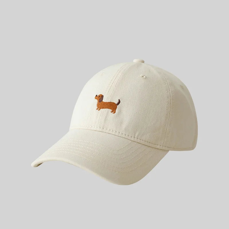 Dachshund Embroidery Baseball Hat Sunscreen Fashion Outdoor Hat Suitable for Men and Women