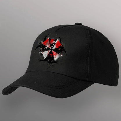 Umbrella Corporation Circular Baseball Cap resident Evils Biohazard Adjustable Hat Black Casual Sun Cap