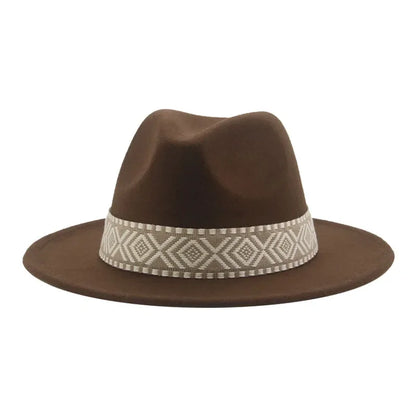 Panama Hat Western Cowboy Hats For Women Solid Big Brim Casual Fedoras Men Women