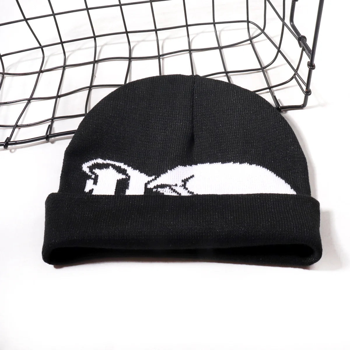 European And American Skull Jacquard Knitted Hat
