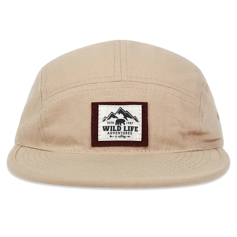 Cotton 5 Panel Baseball Cap Snapback Caps