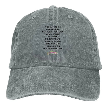 Women Want Me Fish Fear Me Meme Casquette Peaked Cap