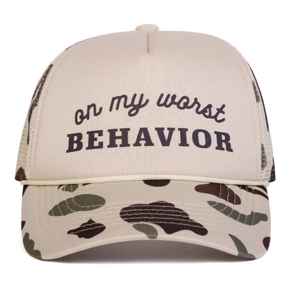 Unisex Behavior Letter Printed Baseball Net Caps Spring and Summer