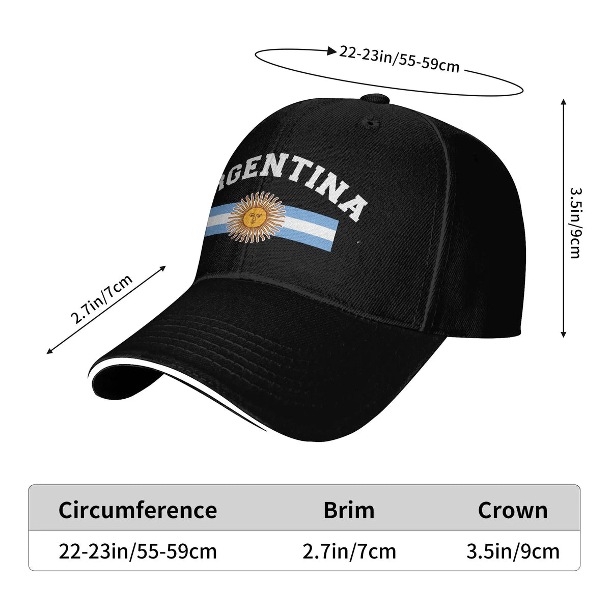 Argentina Flag (4) Baseball Cap